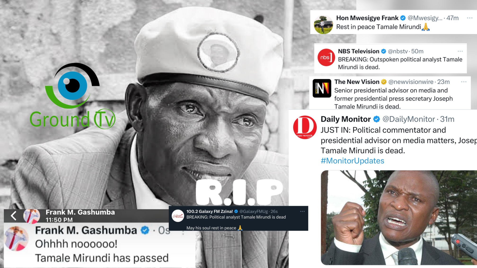 BREAKING NEWS: SELFMADE, OUTSPOKEN POLITICAL ANALYST TAMALE MIRUNDI SNR. LIGHTS OUT